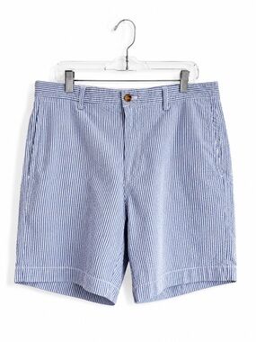 Chaps Blue White Striped Seersucker Shorts Men’s Size 36